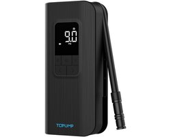 Topump A12 Elektrische Fietspomp – 150 PSI / 10,3 bar – LCD-Display met 5 Modi – Automatische Stop – LED-Verlichting – Oplaadbaar – Presta & Schrader Ventielen