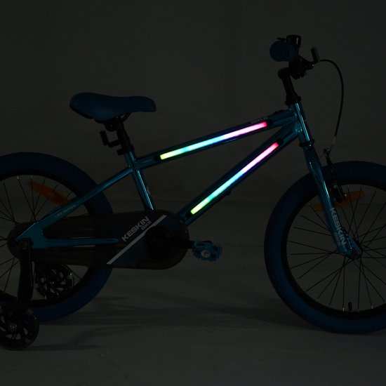 Keskin Bikes Kinderfiets 18 inch met LED-verlichting voor meisjes en jongens, 5–8 jaar — afbeelding 4