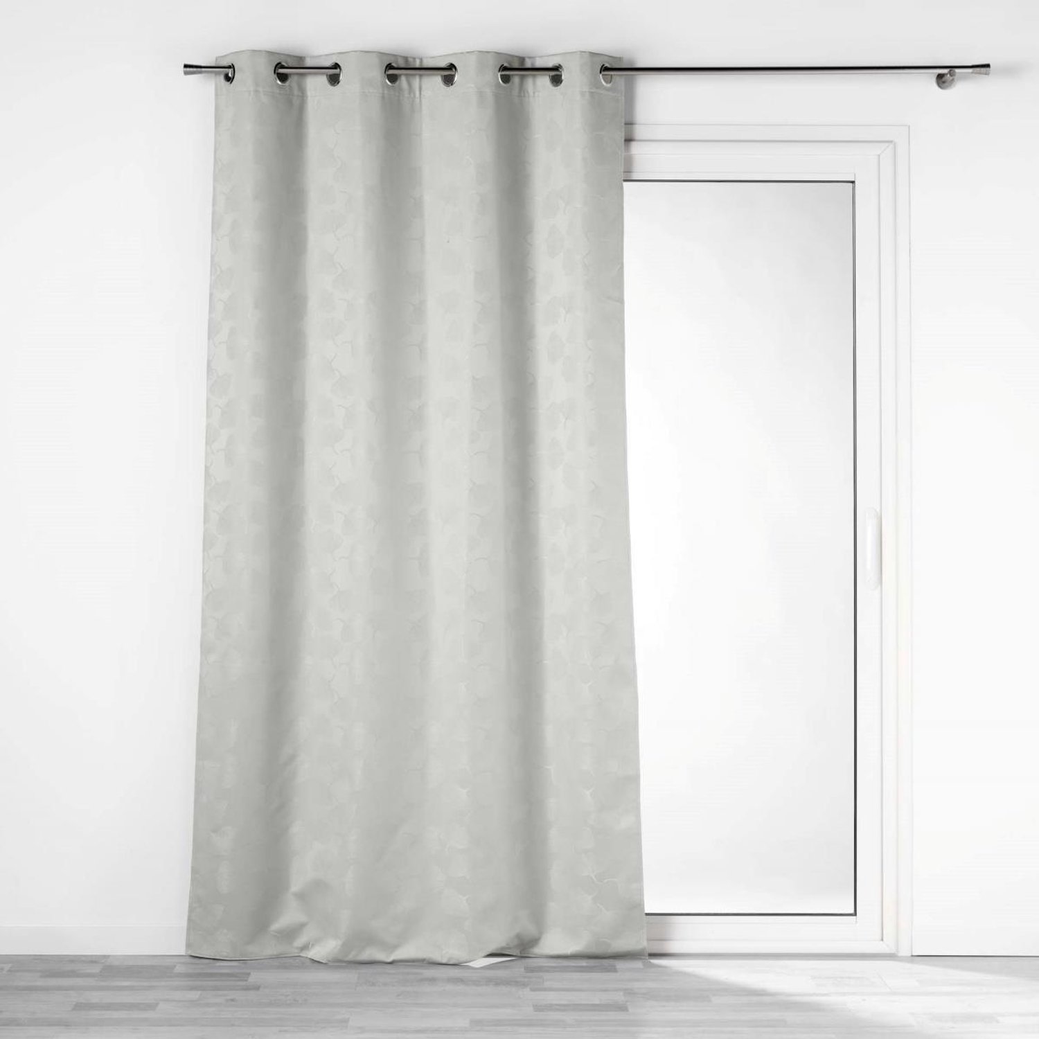 Douceur d intérieur Jasnoszara żakardowa zasłona zaciemniająca 140x260 cm Lunella – douceur d'intérieur Lichtgrijs
