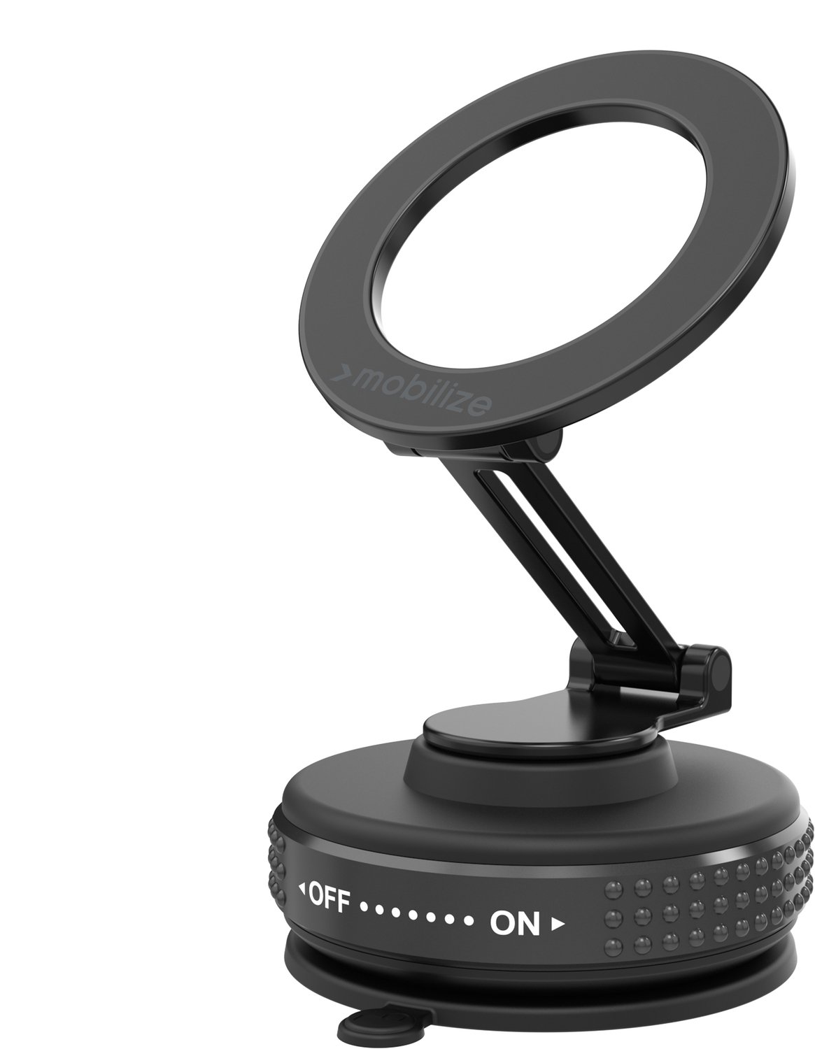 Mobilize MagSafe Compatible Phone Holder - 360° Rotatable & Foldable - Vacuum Suction - Black