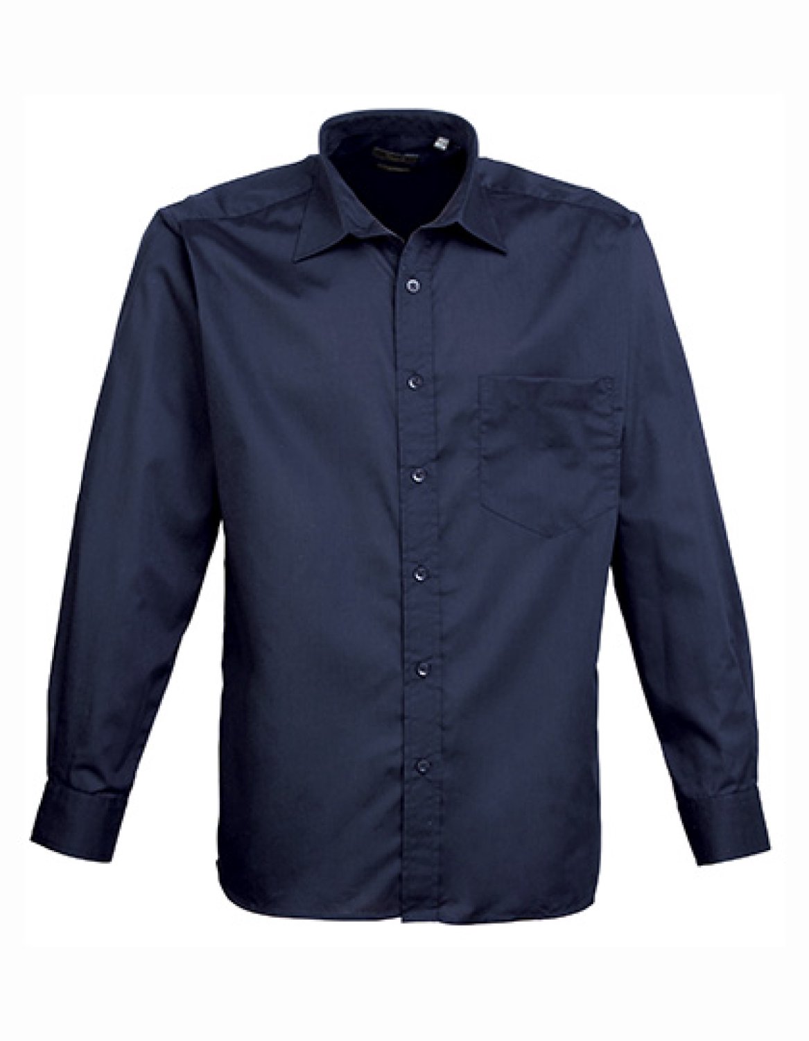 Premier Workwear - Men´s Poplin Long Sleeve Shirt - Navy (ca. Pantone 2378C) - 42 (16H)