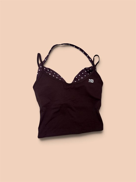 2-delig sportkledingset, lange top + capri lange broek met omgeslagen tailleband en stippen/ eng- 2piece sportwear set, long top + Capri long Pants with turn-up waistband polka dot. — afbeelding 2