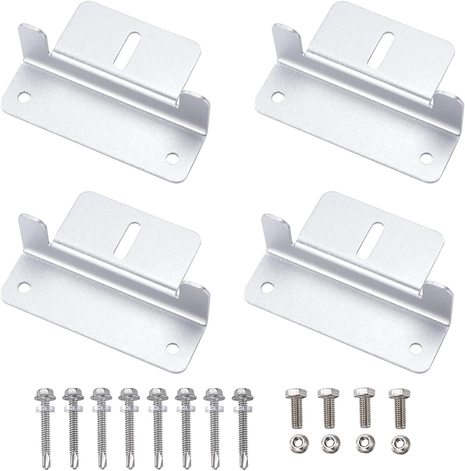 Houder voor zonnepaneel Z-vorm - 4 stuks aluminiumlegering - corrosiebestendig en uv-bestendig - ServiceTopper