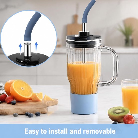 5-delige vervangingsset voor tumbler en smoothie blender, siliconen afdichtpluggen, lekbestendige herbruikbare glazen buis, voedselveilig en duurzaam — afbeelding 4