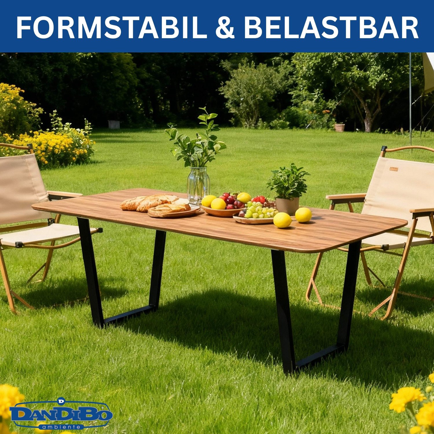 ‎DanDiBo DanDiBo Tafelpoten A-vorm - Set van 2 - Zwart metaal - 72 cm