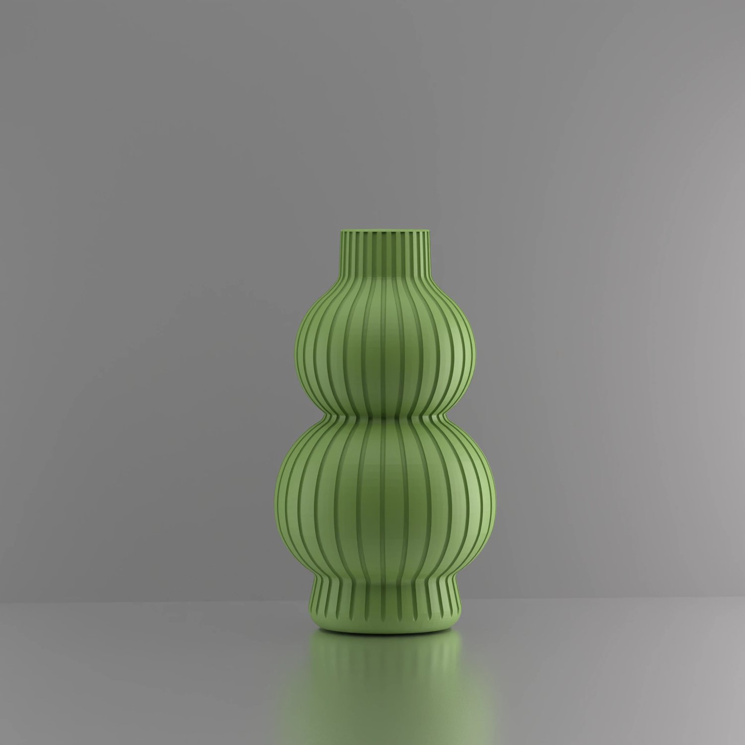 3d-gezellig Julia - Vaas - Waterdicht - Lichtgroen - Maat 25 cm - Kunststof - Modern - Bloemenvaas - 100% gerecycled PLA (bioplastic)