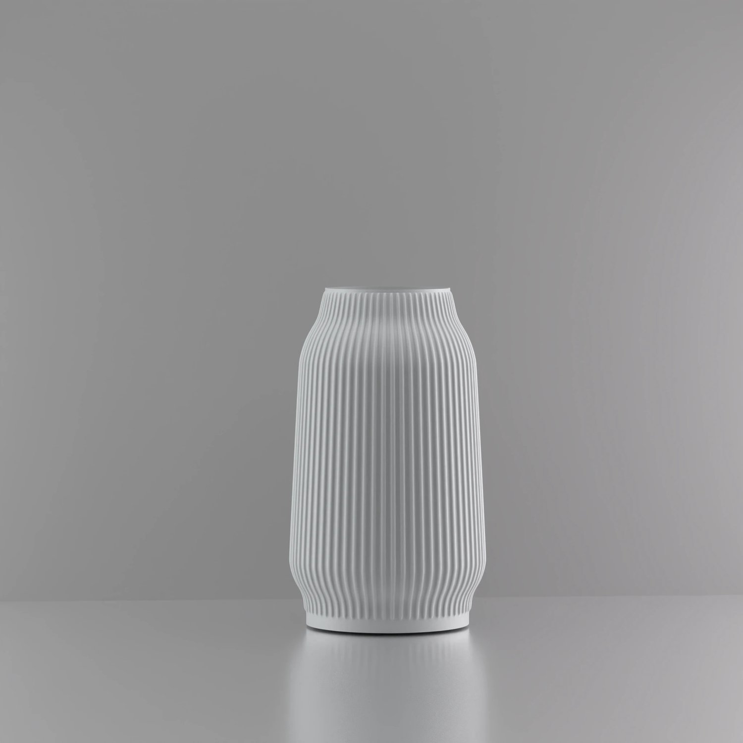3d-gezellig Miranda - Vaas - Grijs - Maat 25 cm - Kunststof - Modern - Bloemenvaas - 100% gerecycled PLA (bioplastic)