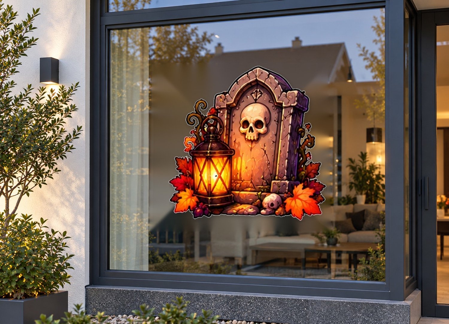De Stickerman Halloween Raamsticker 75cm Breed Herbruikbaar Weerbestendig (CV20) Multi