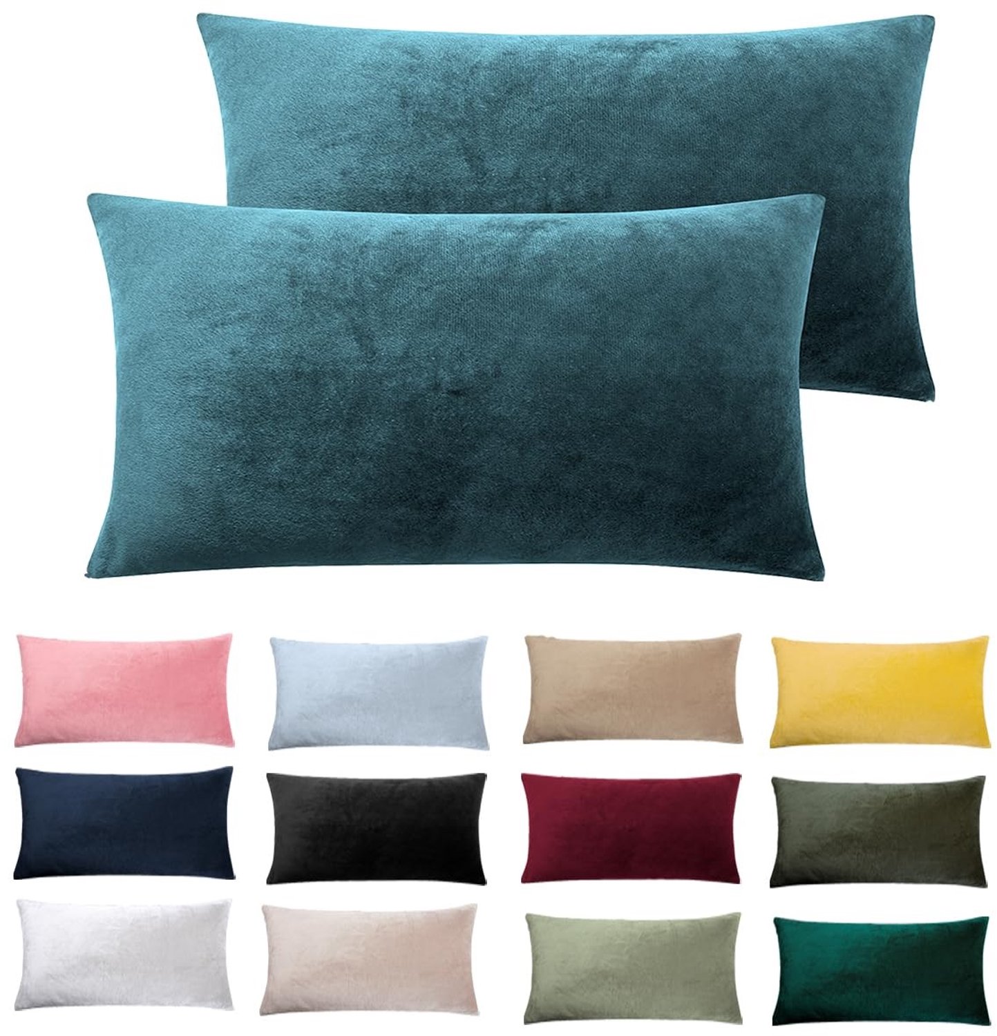 Duraxl Kussensloop - Fleece - 40 x 60 cm - Petrol