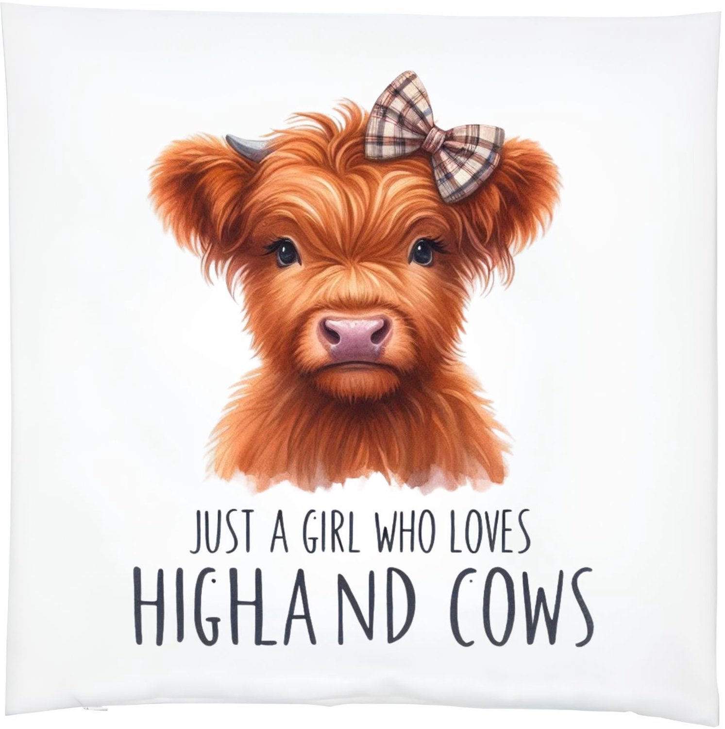 Radey's Kussenhoes schotse hooglander - Highland - 39x39 cm - met rits - exclusief vulling Divers