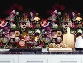 Keuken achterwand - Bloemen design - 200 x 50 cm - DW7319