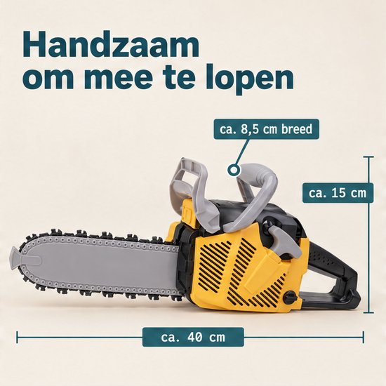 Levano Speelgoed Kettingzaag met Licht en Geluid - Gereedschap Speelgoed voor Jongens en Meisjes - Kinder Kettingzaag met Geluid - Kinderzaag - Bouwspeelgoed - Kinderen Gereedschap - Rollenspel - Kinderspeelgoed - Zaagmachine — afbeelding 3