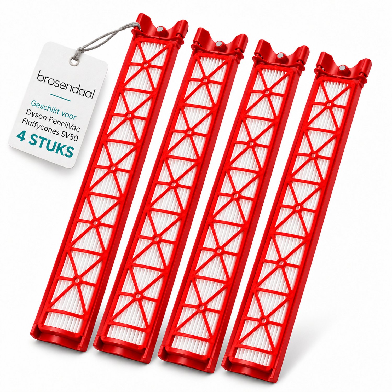 Brosendaal Filter geschikt voor Dyson PencilVac Fluffycones SV50 – Vervangingsfilter 974281-01 – Stofzuigerfilter – 4 Stuks SV50 PencilVac