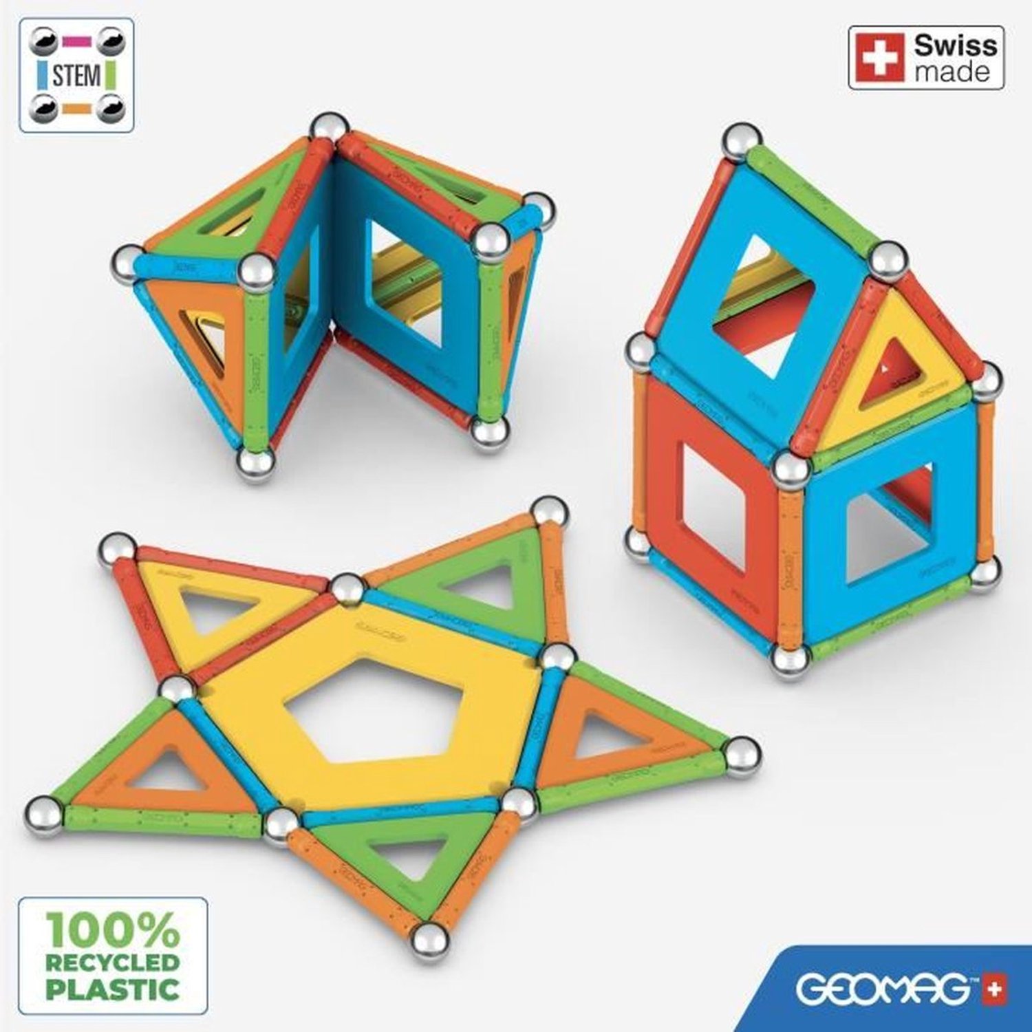 Geomag Super Color Recycled - Magnetisch Constructiespeelgoed met Panelen - 52-delig - Vanaf 5 jaar — afbeelding 21