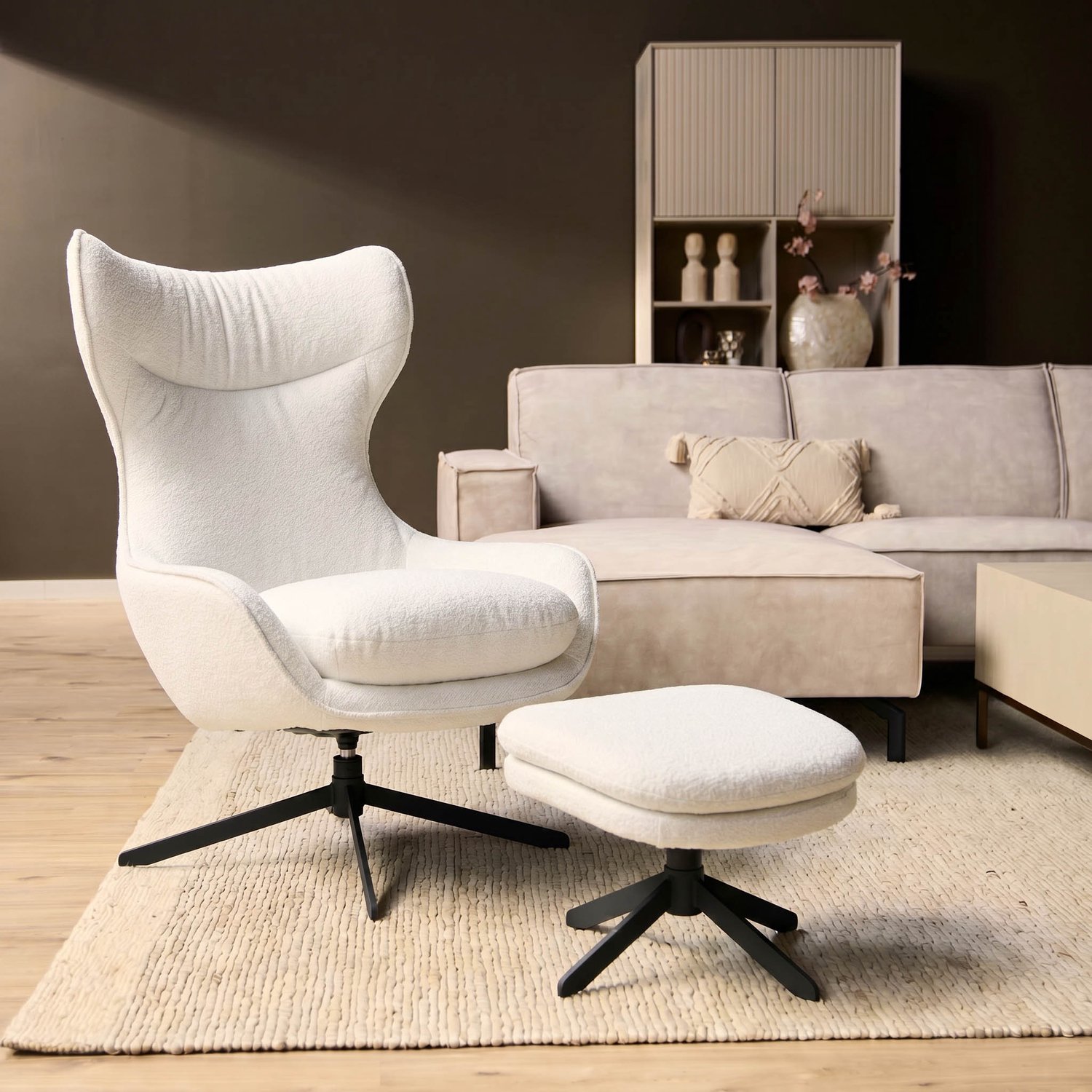 Starfurn Fauteuil Olivia - Wit - 85x77x108 cm