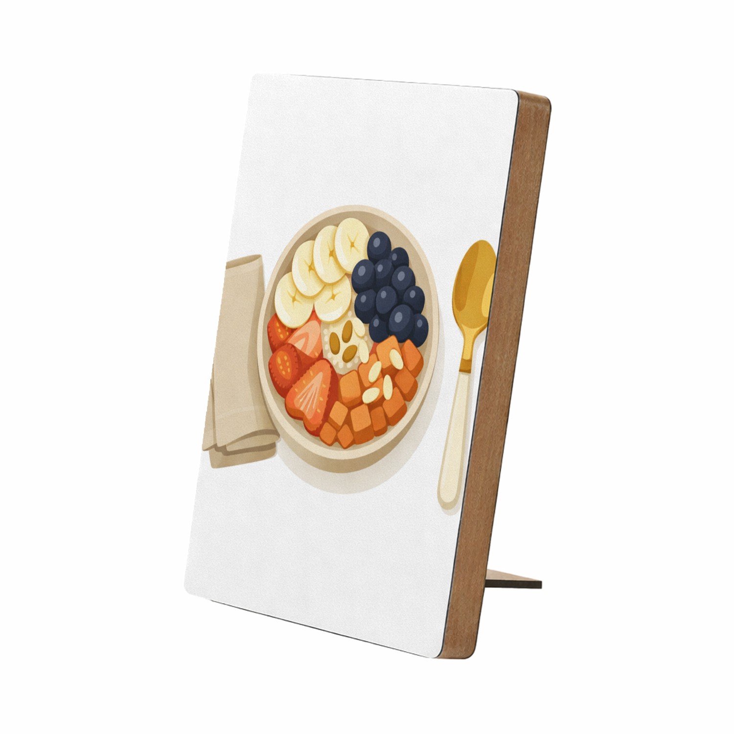 Mr Cadeautjes Glasframe/MDF 12,7 x 17,8 - design Centrale ontbijtscène met een warme, rustige uitstraling | cadeau Wit