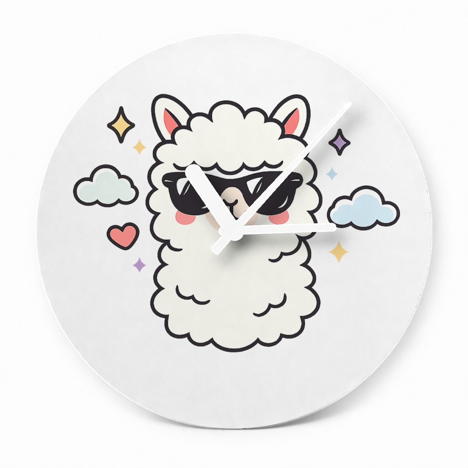 Mr Cadeautjes Glazen klok Ø 20 - design Brutale, vrolijke quote met een schattig maar eigenzinnig di | cadeau Wit
