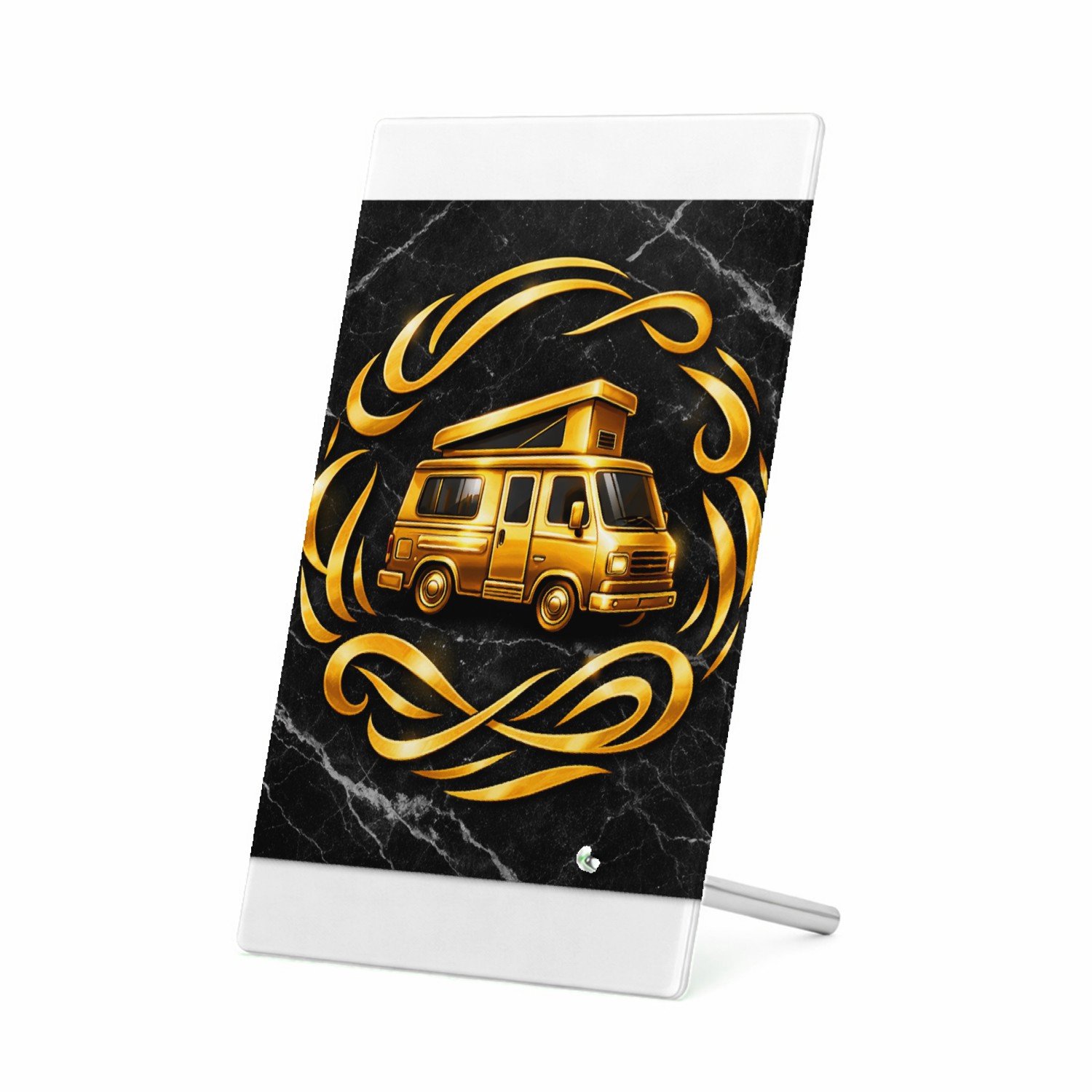 Mr Cadeautjes Glasframe 11 x 16 - design Een speelse motivatieprint met een donkere achtergrond en ee | cadeau Wit