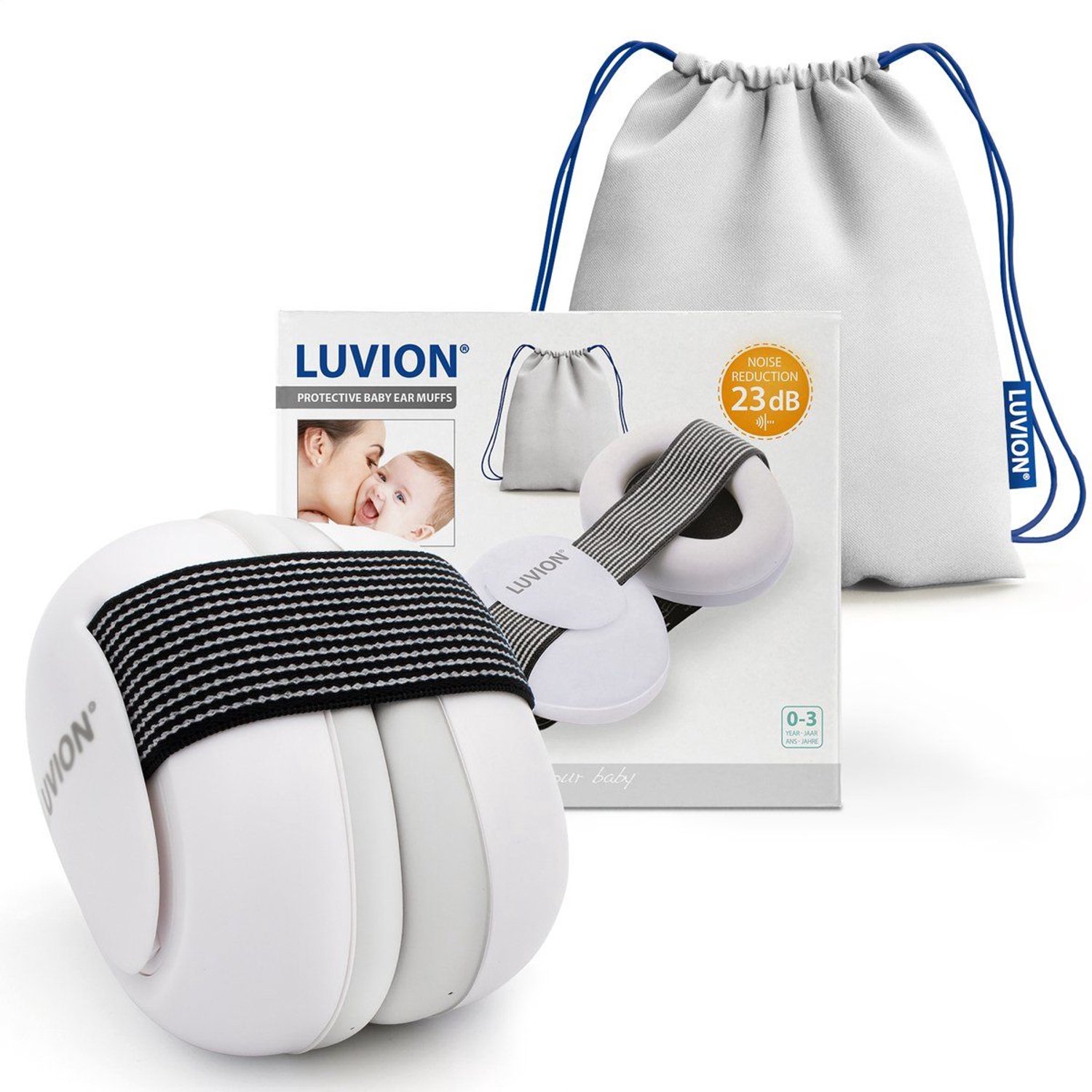 LUVION® Baby Gehoorbeschermer - Premium gehoorbescherming voor je baby - tot 3 jaar - Snow White – foto 6