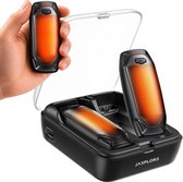 Jaxplore Handwarmers - Met Oplaadcase - 14000mAh - Magnetisch - USB-C - Herbruikbaar - Elektrische Handwarmer Oplaadbaar - Zwart