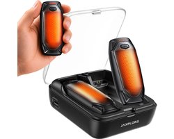 Jaxplore Handwarmers - Met Oplaadcase - 14000mAh - Magnetisch - USB-C - Herbruikbaar - Elektrische Handwarmer Oplaadbaar - Zwart