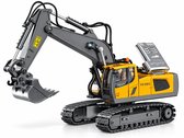 DrPhone RCGM - RC 1:20 Graafmachine – 11 Kanaal Graafmachine – Bestuurbare Mini Graafmachine – Radio Control Graafmachine – Geel