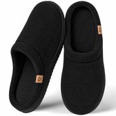 Pantoffels Heren - Sloffen - Maat 42/43 - Zwart - Corduroy - Anti-slip - Comfeet