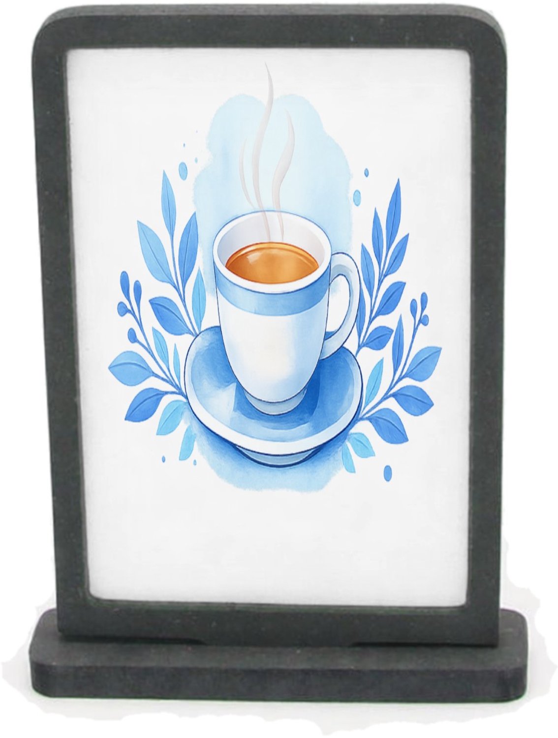 Mr Cadeautjes Houten fotolijst rechthoek met MDF inleg - design Een vrolijk dankbaar cadeau-ontwerp met een warm seizoensgev | cadeau Wit