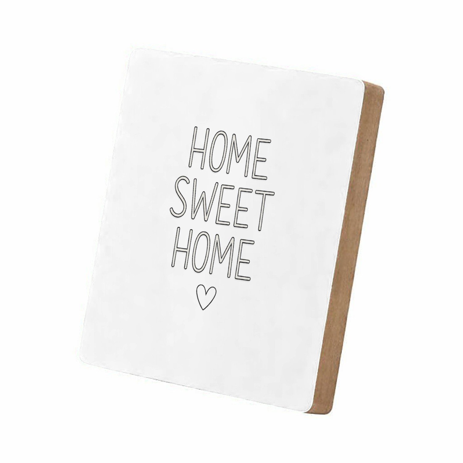 Mr Cadeautjes MDF staande fotolijst 15,2 x 15,2 - design Minimalistische tekstposter met een warme, gezinsgerichte bo | cadeau Wit