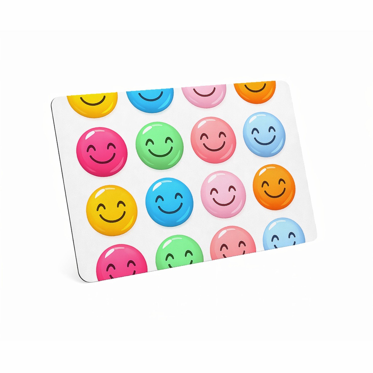 Mr Cadeautjes MDF magnetische fotolijst 28 x 19 - design Ronde regenboog-icoontjes met vrolijke mini-symbolen in een | cadeau Wit