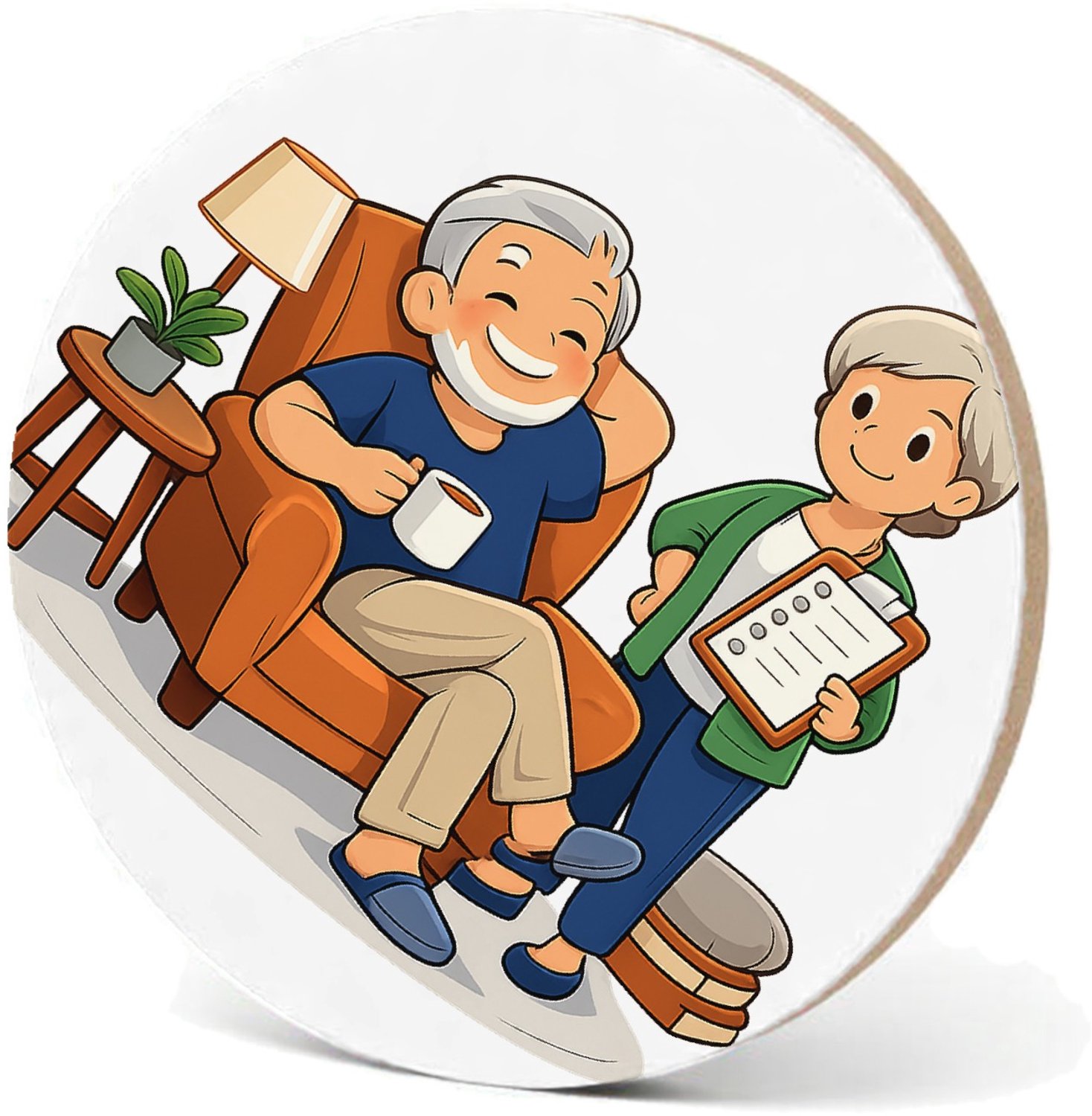Mr Cadeautjes MDF fotolijst - design Een vrolijke pensioneringsgrap rond vrijheid en nieuwe routi | cadeau Wit