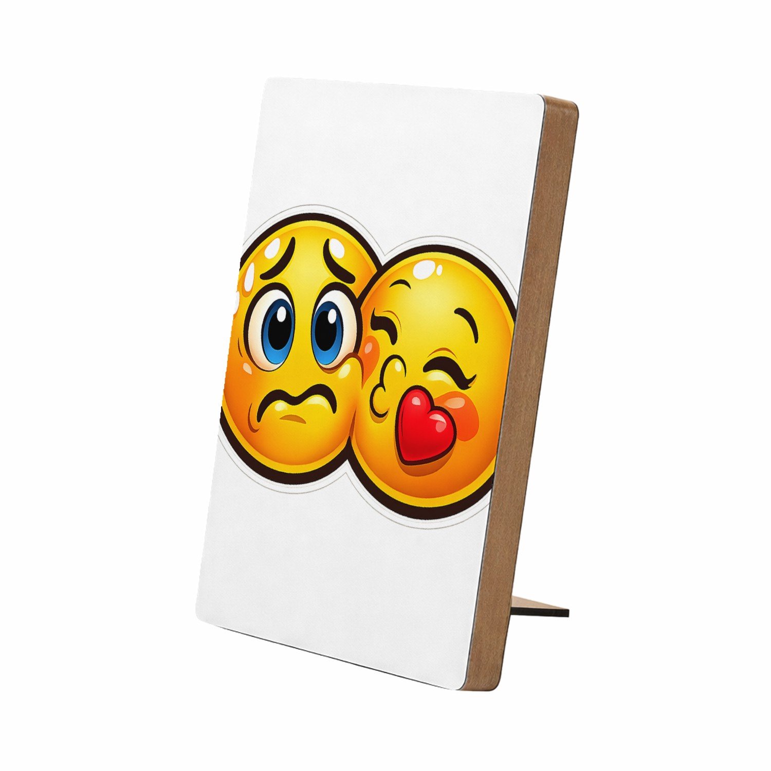 Mr Cadeautjes Glasframe/MDF 12,7 x 17,8 - design Een vergelijkbare humoristische contrastopbouw met twee tege | cadeau Wit