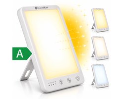 Daglichtlamp 10.000 Lux - Ingebouwde Timer - 3 Standen - LED Bureaulamp - Daylight Lamp - Zonlichtlamp - Thuiswerken - Gezicht - Wit - Silvergear