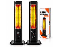 Lina® Infrarood Verwarming 1200W – Energiezuinige Elektrische Kachel voor Binnen en Buiten – 2…
