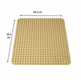 Grote bouwplaat zand – 38,5 x 38,5 cm - 100% te combineren met bekende merken bouwstenen