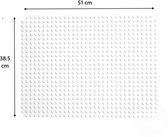 Uniblocks | Grote XL bouwplaat wit – 51 x 38,5 cm | 51 x 38,5 cm | | bouwplaten geschikt voor Duplo | grondplaten 32x24 noppen | | stad | Combineer met DUPLO bouwstenen | bouwblokken