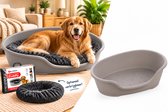 Flamingo Mand Tuck Ovaal Grijs – Maat XL – 92×61×26 cm – Duurzame Kunststof Hondenmand voor Grote Honden