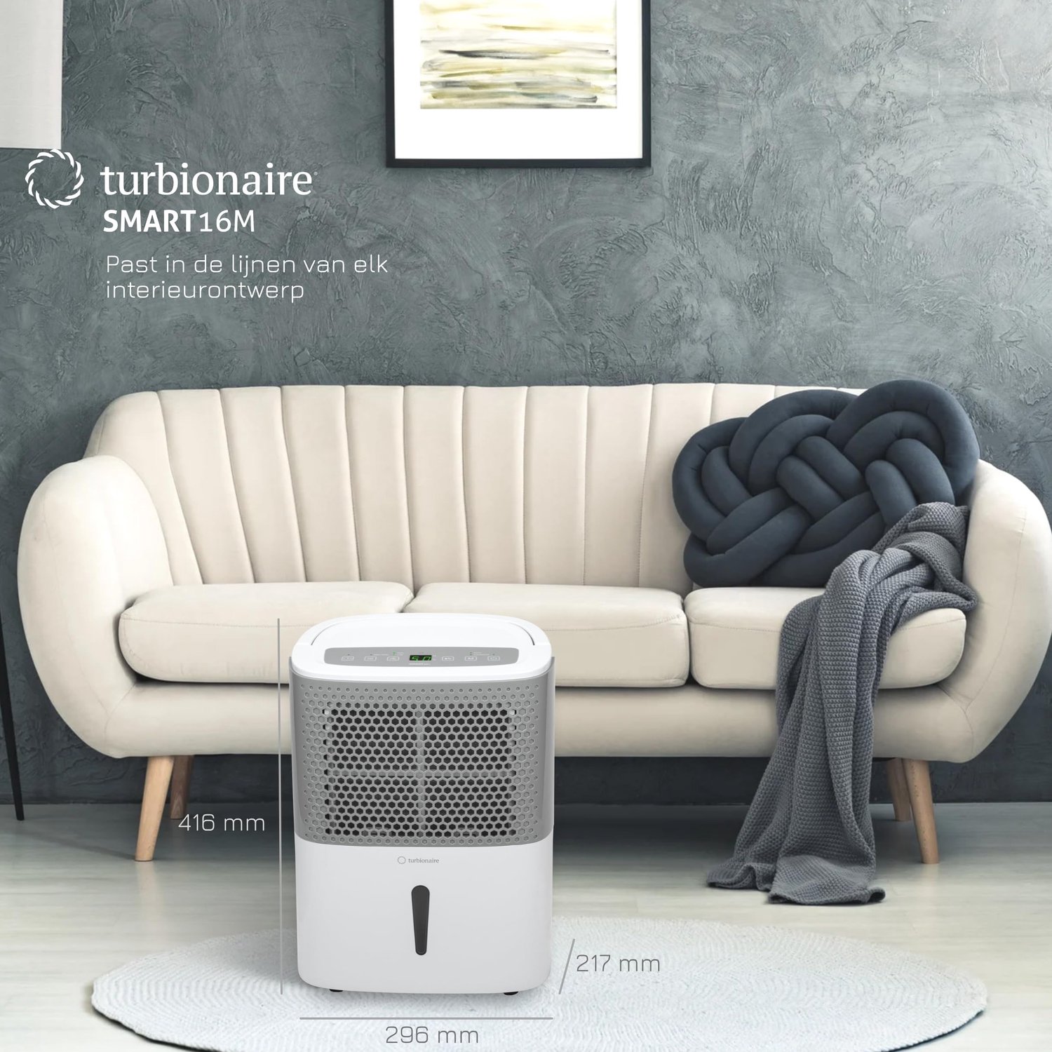 Luchtontvochtiger 16 L/24h - Automatisch - 250 Watt - Kunststof - Wit - Voor Residentieel Gebruik
