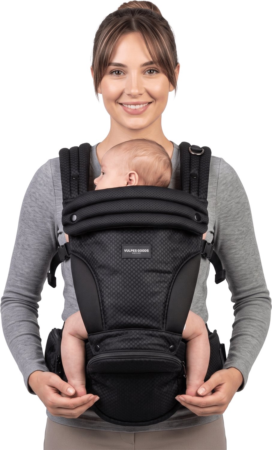 Beste Draagzakken 2026 Vulpes Goods BabyCare 2-in-1 met Heupzitje