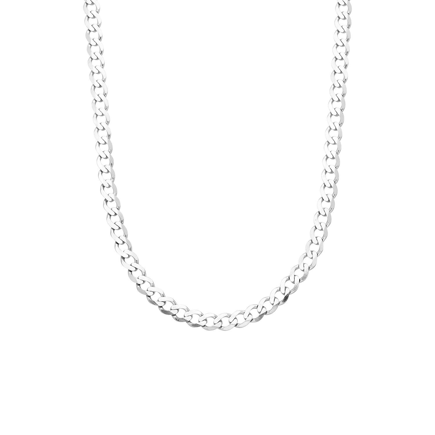 Lucardi Kinder Zilveren kinderschakelketting - Ketting - 925 Zilver - Zilverkleurig - 50 cm