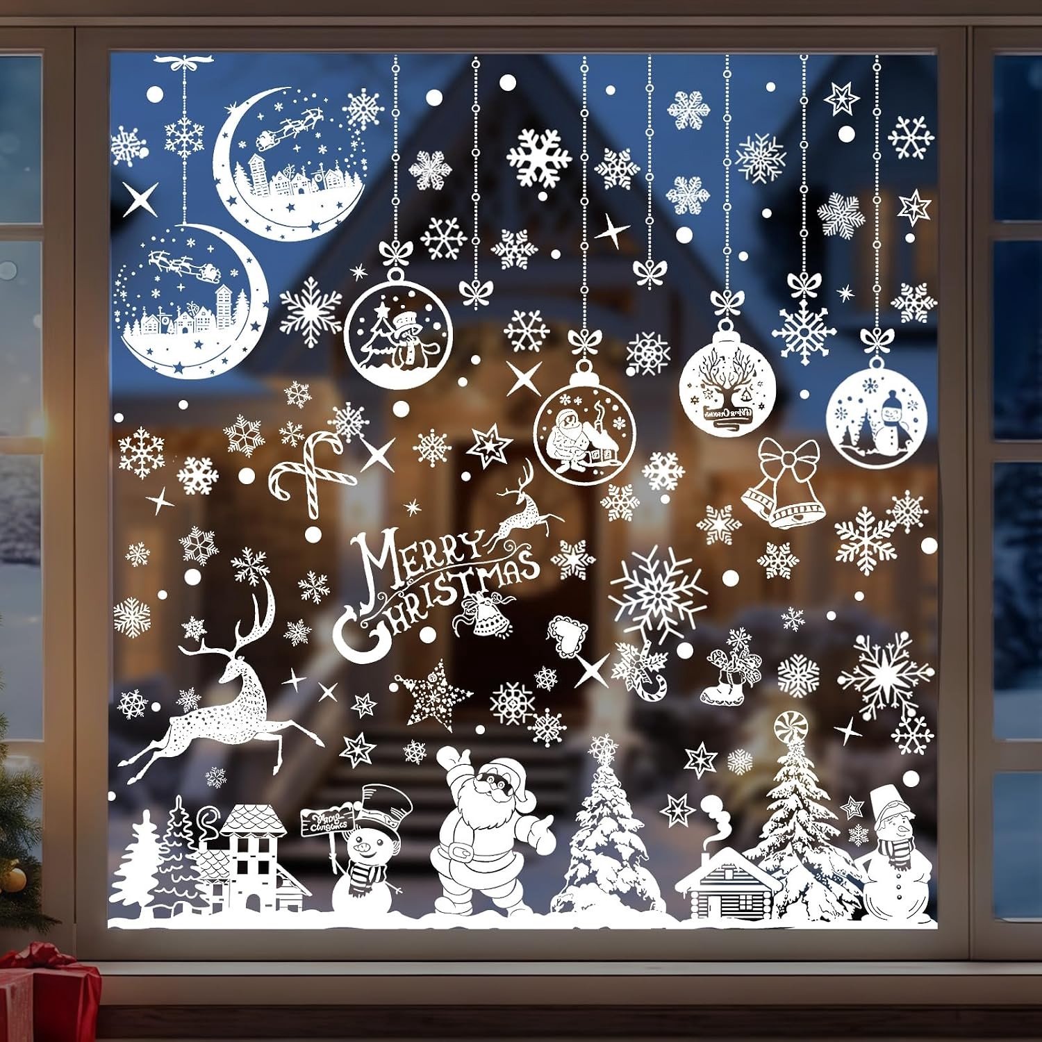 Raamstickers - Multicolor - 18 Vellen - Herbruikbare PVC Kerstdecoratie - Voor Binnen en Buiten