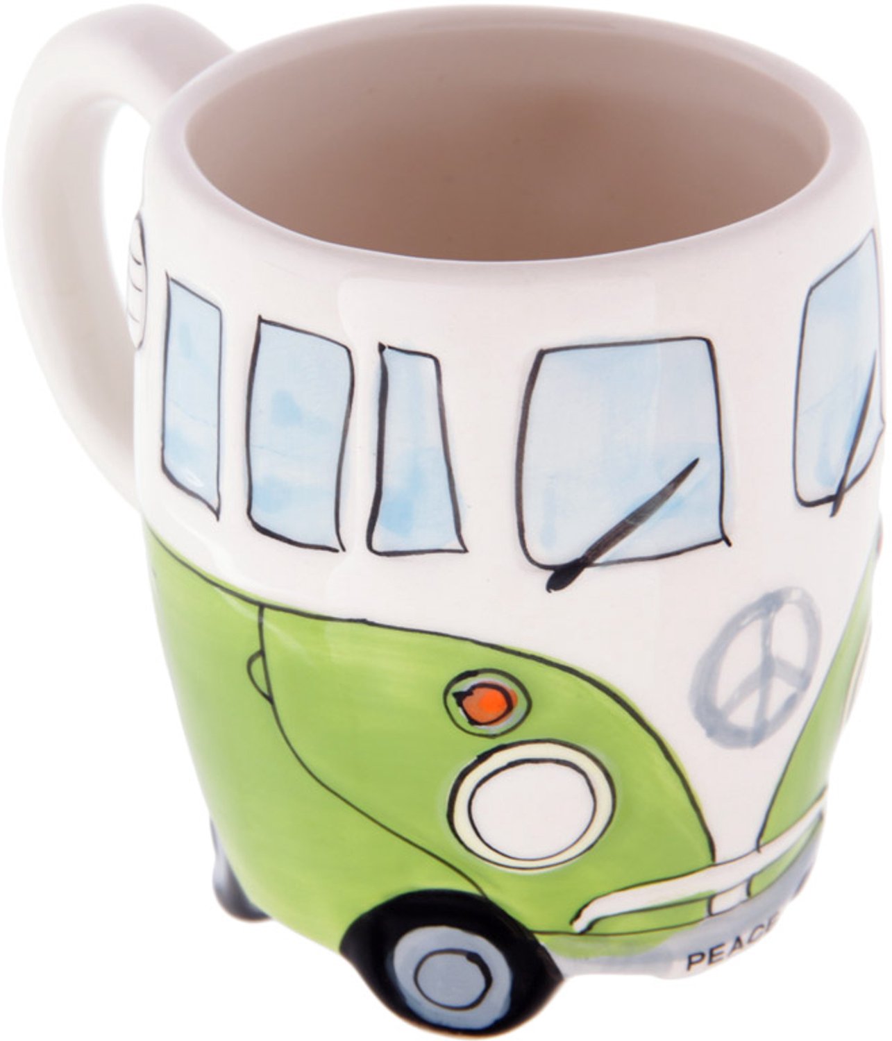 Mok - Beker - Volkswagen kampeerbus camper koffiemok kleur groen vakantie camping