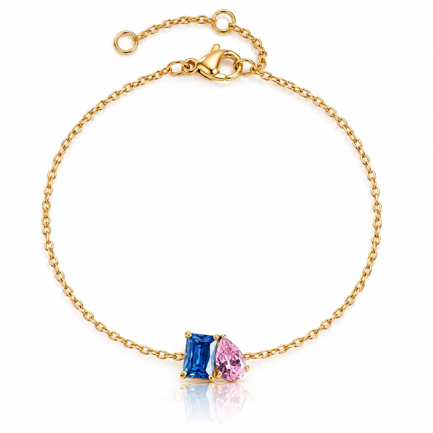 Geboortesteen Armband - Maand: December - Kleur: Goud - Hoge Kwaliteit - Birthstone Bracelet - Cadeau / Kraamcadeau - Moeder / Mama Kado - Incl. Luxe Verpakking - RVS / Roestvrijstaal / Stainless Steel - Verkleurt Niet - Geboorte & Verjaardag