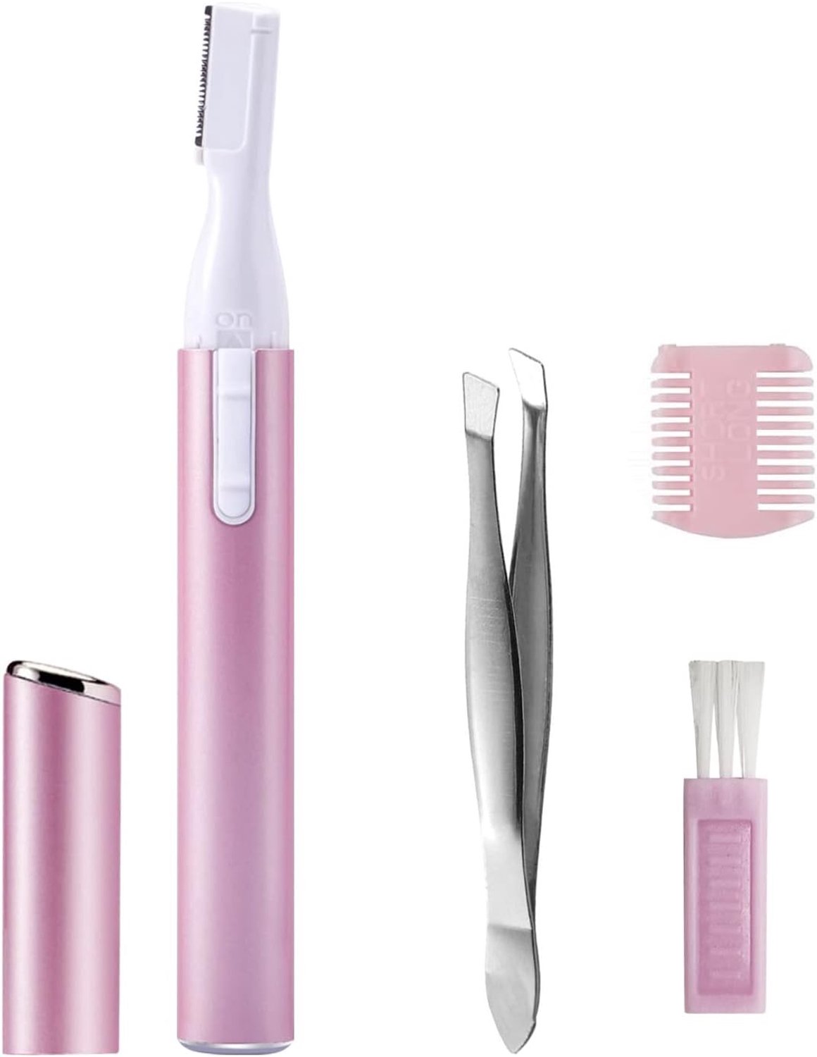 Elektrisch Wenkbrauwmes - Roze - 13 x 1,4 cm - Draagbare Tondeuse voor Wenkbrauwen en Gezichtshaar - Voor Dames