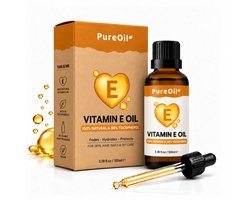 PureOil – Vitamine E Olie – 100ml – Tocoferol 80% – Natuurlijk & Vegan - Voor Haar | Huid | Gezicht - Incl. Ebook