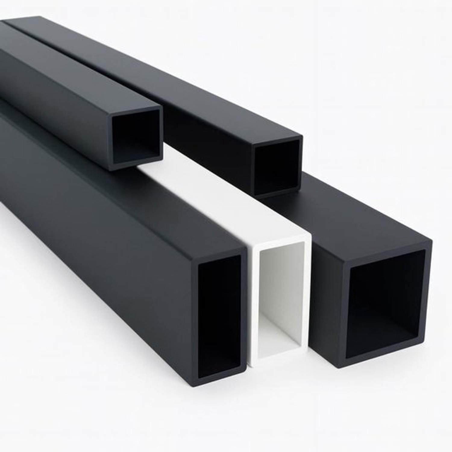 Vierkante buis - Aluminium profiel - Frame constructie - Gepoedercoat mat - 20x20x2 mm - Zwart
