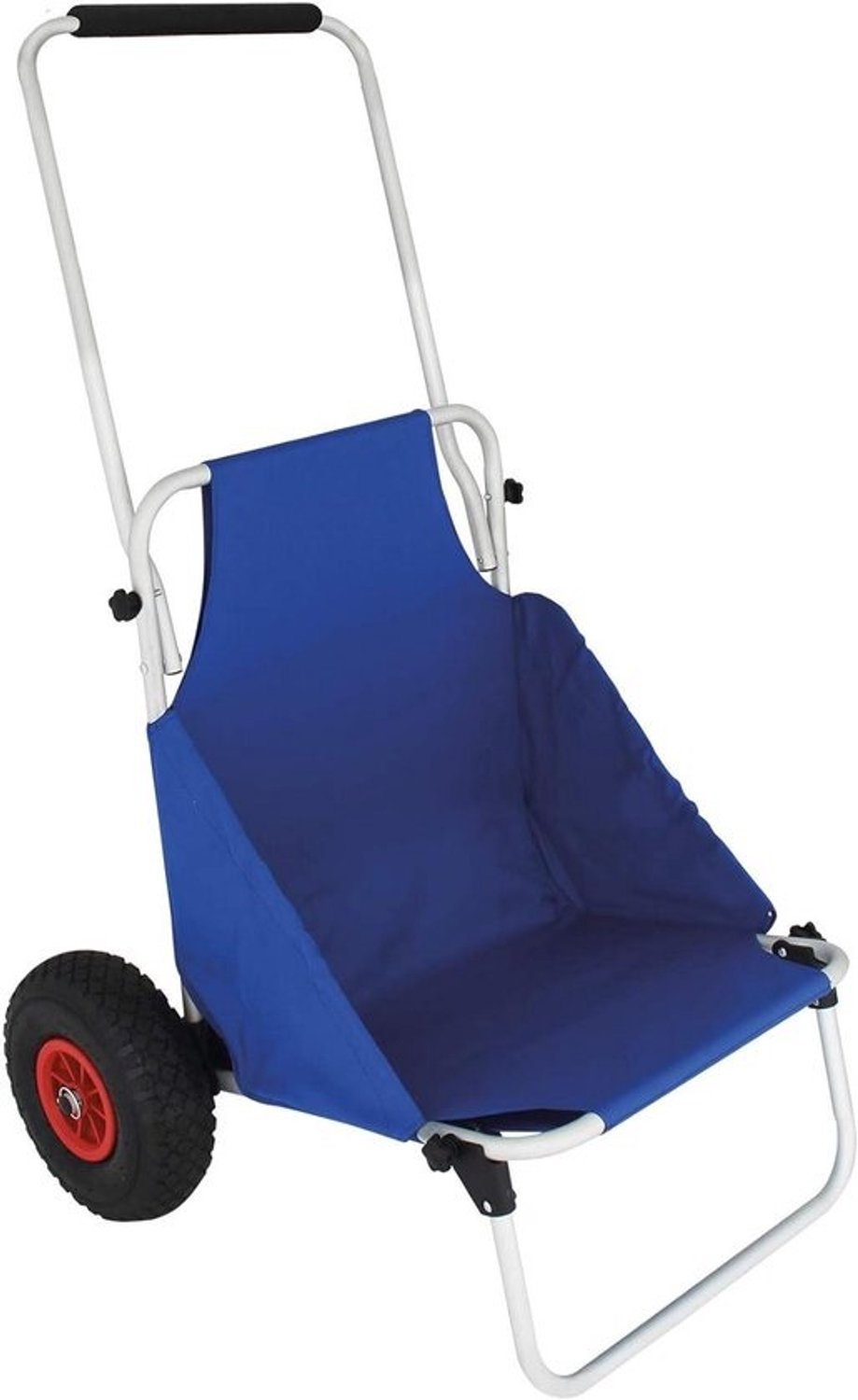 Strandkar Opvouwbaar - Transportwagen Strand - Strandtransport - Luchtbanden Zand - 80 kg Belading - Kobalt Blauw