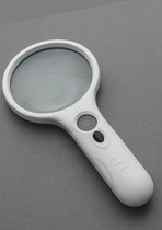 Vergrootglas / Loep met LED verlichting - Handloep - Vergrootglas/Loep met 3x & 45x vergroting - Lees Vergrootglas - Vergrootglas voor Diamond Painting, Ministek - Leesloep voor slechtziende - Handloep op LED verlichting - slechtzienden hulp