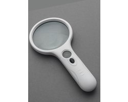 Vergrootglas / Loep met LED verlichting - Handloep - Vergrootglas/Loep met 3x & 45x vergroting - Lees Vergrootglas - Vergrootglas voor Diamond Painting, Ministek - Leesloep voor slechtziende - Handloep op LED verlichting - slechtzienden hulp