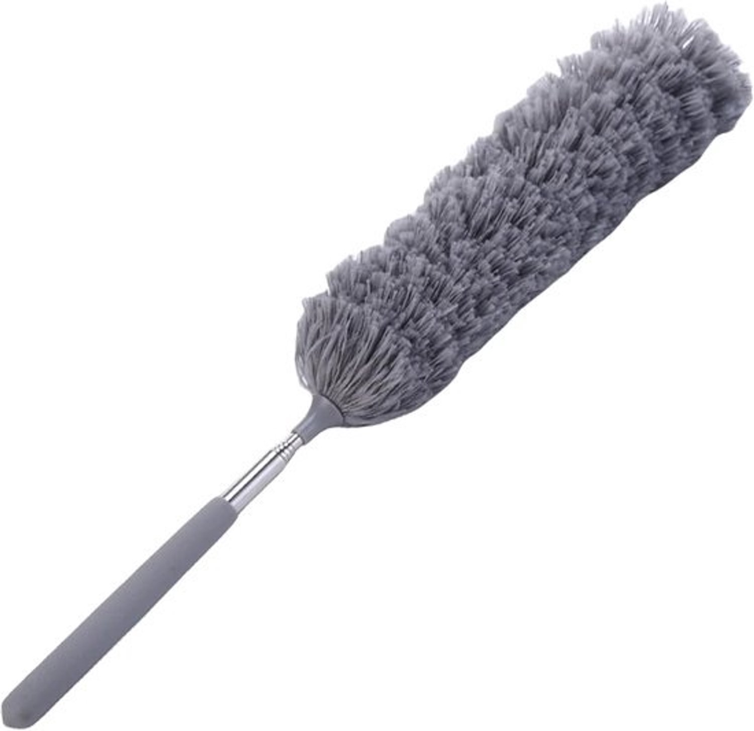 Plumeau - Stoffer - Stof Verwijderen - Telescopisch Uitschuifbaar - 38 cm - Grijs